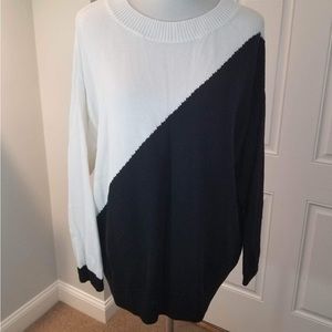 Laurie Felt Black and White Sweater
